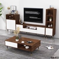 Kệ tivi sàn KTS-413 (lắp sẵn) cho phòng khách, phòng ngủ, kệ decor .Gỗ MDF lõi xanh chống ẩm nhập khẩu Thái Lan