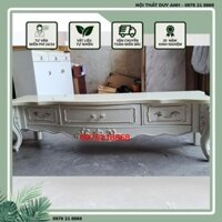 Kệ Tivi Tân Cổ Điển Mặt Đá Màu Trắng Nhập DA-TV302-18 Cao Cấp