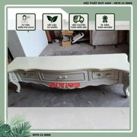 Kệ Tivi Tân Cổ Điển Mặt Đá Màu Trắng Nhập DA-TV302-18 Cao Cấp