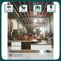 Kệ tivi thông minh di chuyển 1 hướng - kệ ti vi gỗ MDF phủ melamine kích thước dài 1m2 kéo ra 1m8