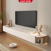 Kệ tivi treo tường thông minh tiện lợi 3 cánh mở trắng thương hiệu GAPI - GP326