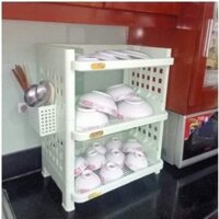 Kệ (trạn) úp chén, bát đĩa 3 tầng nhựa Việt Nhật cao cấp