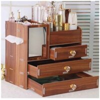 Kệ Trang Điểm Gỗ 4 Tầng Có Gương