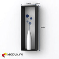 Kệ trang trí AMM-011 MODUN.VN treo tường hiện đại ĐEN, gỗ công nghiệp MDF dày 17mm
