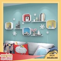 Kệ trang trí hình chữ nhật, kệ treo tường dễ thương nhiều màu sắc Hestia decor - giá xưởng
