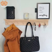 Kệ Treo Áo Khoác, Khăn, Đồ Dùng Gắn Tường Bằng Gỗ Thông, Kệ Gỗ Treo Tường MEGOVN đẹp