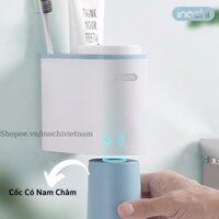 Kệ treo bàn chải kem đánh răng đa năng INOCHI, có dán tường thông minh loại 2 cốc và 4 cốc
