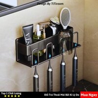 Kệ treo bàn chải, kem đánh răng,Giá treo bàn chải đánh răng MEIDOROOM bằng hợp kim nhồm cao cấp