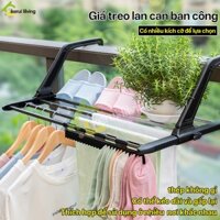 Kệ treo ban công BUNA để chậu hoa, phơi đồ đa năng, kệ treo inox để đồ chịu lực, giá treo lan can