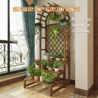 Kệ treo chậu hoa cây cảnh, kệ gỗ mái vòm để chậu cây phong cách vintage độc đáo - Giá để cây ban công