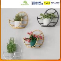 Kệ treo dán tường trang trí hình bán nguyệt, vầng trăng tiện dụng siêu dính không khoan đục (APS)