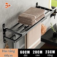 Kệ treo khăn nhà tắm SHOPPING CENTER, Kệ để đồ nhà tắm dán tường chất liệu inox chống nước, Giá treo khăn chịu lực tốt