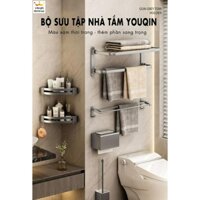 Kệ Treo Khăn Phòng Tắm Cao Cấp Dán Tường, Giá Treo Khăn Đa Năng, Dán Keo Siêu Chắc, Hợp Kim Nhôm