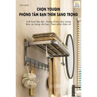 Kệ Treo Khăn Phòng Tắm, Giá Đỡ Khăn Nhà Tắm, Kệ Đa Năng Dán Tường, Hợp Kim Nhôm - YouQin M1-M2-M3