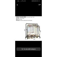 Kệ treo quần áo 1 giàn 2 tầng SẴN