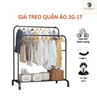 Kệ Treo Quần Áo Bằng Sắt DECOR Giá Treo Quần Áo Kim Loại Chắc Chắn Tiện Lợi 2G-1T