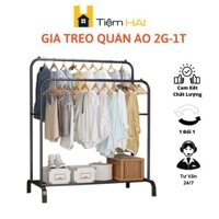Kệ Treo Quần Áo Bằng Sắt TIỆM Giá Treo Quần Áo Kim Loại Chắc Chắn Tiện Lợi 2G-1T