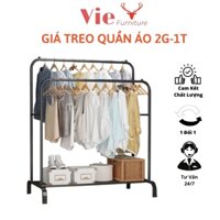 Kệ Treo Quần Áo Bằng Sắt VIE FURNITURE Giá Treo Quần Áo Kim Loại Chắc Chắn Tiện Lợi 2G-1T