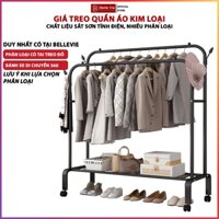 Kệ Treo Quần Áo Bằng Sắt BELLEVIE Giá Treo Quần Áo Kim Loại Chắc Chắn Tiện Lợi