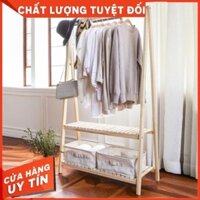 Kệ treo quần áo chữ A 2 tầng, giá treo quần áo gỗ MDF cao cấp