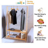 Kệ treo quần áo gỗ chữ A BeHomes, sào phơi đồ gỗ thông nhập khẩu chống mói mọt