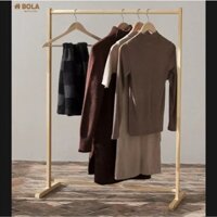 Kệ treo quần áo gỗ Thông cao cấp. Kích thước: 100cmx 40x 125cm ( Dài x Rộng x Cao). Đủ ốc vít, Khoan sẵn lỗ, lắp dễ dàng
