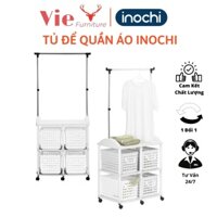 Kệ Treo Quần Áo INOCHI Tủ Đựng Quần Áo Thiết Kế Thông Minh Xếp Gọn Quần Áo Ngăn Nắp Gọn Gàng