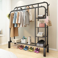 Kệ treo quần áo inox 2 buồng