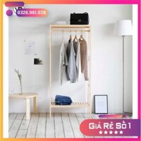 Kệ treo quần áo/ Tủ quần áo gỗ thông [Ảnh Thật Tự Chụp]
