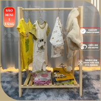 Kệ Treo Quần Áo Xào Phơi Quần Áo 1Tầng Treo Đồ Em Bé Gỗ Thông XƯỞNG GỖ ĐỒNG TÂM Kích Thước 80x60x26