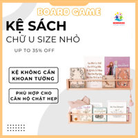 Kệ Treo Tường Bằng Gỗ Thông Nhập Khẩu Kệ Treo Tường Chữ U Đựng Sách Vở Cho Bé Giá Sách Đa Năng Không Cần Khoan Tường