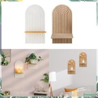 Kệ treo tường cầu vồng bằng gỗ Giá đỡ nến Giá treo tường Bohemian Kệ trang trí cho phòng ngủ