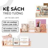 Kệ Treo Tường Chữ U Đựng Sách Vở Cho Bé , Kệ Treo Tường Bằng Gỗ Thông Nhập Khẩu , Giá Sách Đa Năng Không Cần Khoan Tường