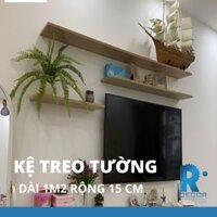 Kệ Treo Tường Dài 1m2 x Sâu 15cm Gỗ Nội Thất Phòng Khách RI DECOR