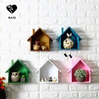 Kệ Treo Tường Gỗ SJJL, Kệ Nhà Nhỏ Retro Tinh Tế, Giá Treo Tường Sáng Tạo Hoài Niệm Bền Đẹp Phòng Ngủ