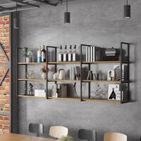 Kệ Treo Tường Kệ Sách Sắt Treo Tường Giá Trưng Bày Nhiều Lớp Kệ Đơn Giản Phong Cách Công Nghiệp Thanh Giá Rượu Tủ Bảo Quản 9ZTM