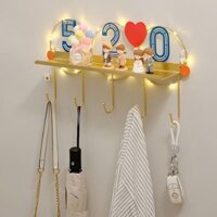 Kệ treo tường không đục lỗ, trang trí tường phòng khách Bắc Âu đơn giản và sáng tạo, kệ đựng đồ phò