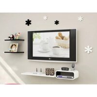 Kệ Treo Tường Rẻ Trang Trí Cho Tivi 32 - 43inch Gỗ Chống Ẩm Cao Cấp + Tặng Trang Trí Gỗ 3D Dán Tường.