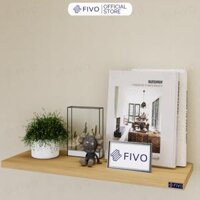 Kệ Treo Tường Trang Trí Decor FIVO Mã FB41 Chất Liệu Gỗ Chống Ẩm Dày 17mm, Tiết Kiệm Diện Tích, Đinh Âm Tường Chắc Chắn - Màu Gỗ 40x15cm