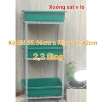 Kệ trồng rau 2 chậu .3 châu ,phù hợp với khay( dài 65,66cm x Rộng 41,42 x Cao 16,17cm) cao nhiều kích thước