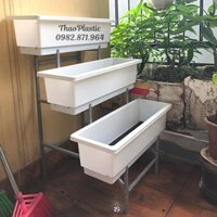 Kệ trồng rau bậc thang 3 tầng dáng cao (chưa gồm chậu)