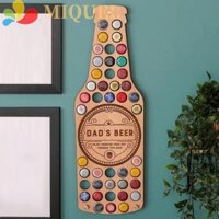 Kệ trưng bày chai rượu MIQUEL, Giá đỡ nắp bia bắt mắt treo tường, Hình chai bia Gỗ ván ép treo thủ công Nắp chai bia Quà tặng ngày của cha