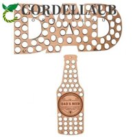 Kệ trưng bày chai rượu vang CORDELLAUB, Giá đỡ nắp bia bắt mắt thủ công, ván ép gỗ dán tường hình chai bia hình chai bia Giá đỡ để trang trí tường