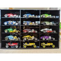 Kệ trưng bày xe mô hình 1:64 - kệ mica cửa lùa xe mô hình