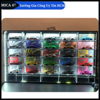 Kệ trưng bày xe mô hình tomica 1:64 - Tủ đựng xe đồ chơi tomica hotwheels