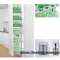 Kệ tủ đồ khô 4 tầng nan dẹt thép mạ crom cánh rút Grob GM-440