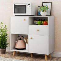 Kệ tủ đựng lò vi sóng đồ nhà bếp đa năng để loại mã KB07 gỗ MDF lõi xanh chống ẩm chống nước cao cấp SX tại Việt Nam - Gỗ Trắng