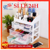 Kệ tủ đựng mỹ phẩm đồ trang điểm trong suốt 4 tầng