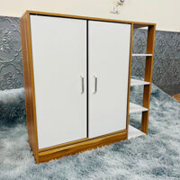 Kệ tủ giày gỗ 2 cánh ( trắng ) 4 ngăn 70x30x70cm