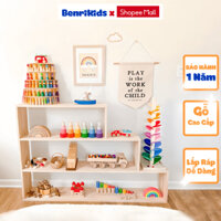Kệ Tủ Gỗ Đựng Đồ Chơi Montessori Kích Thước Lớn Trang Trí Phòng Cho Bé - Benrikids